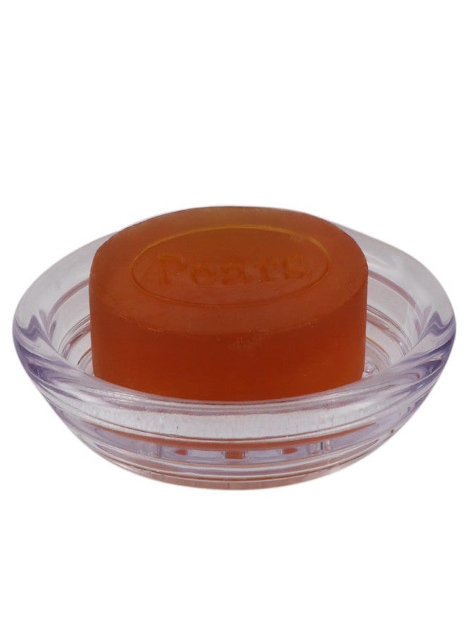 CIPLA PLAST Transparent Soap Holder for Bathroom - Self-Adhesive Wall-Mounted Soap Case, Durable Bathroom Organizer - No Drill Soap Dispenser for Wash Basin, (Pack of 2) (Multicolor, Small Oval) - Image 2